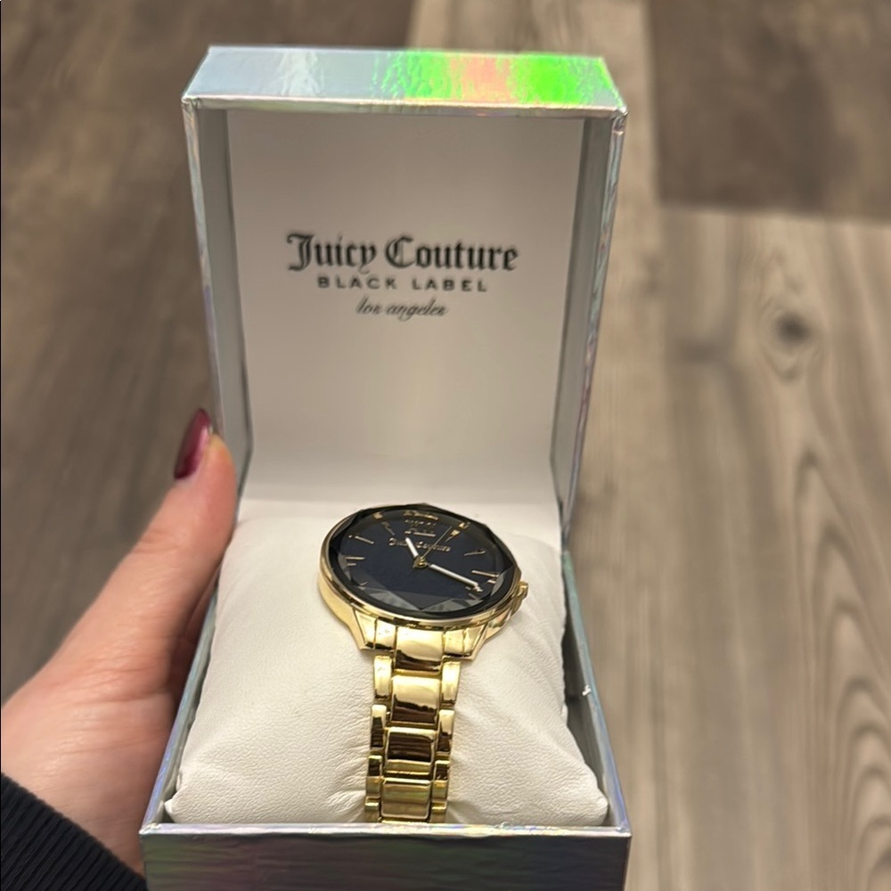 Juicy Couture Gold and Navy Blue Face Watch - Picture 2 of 8